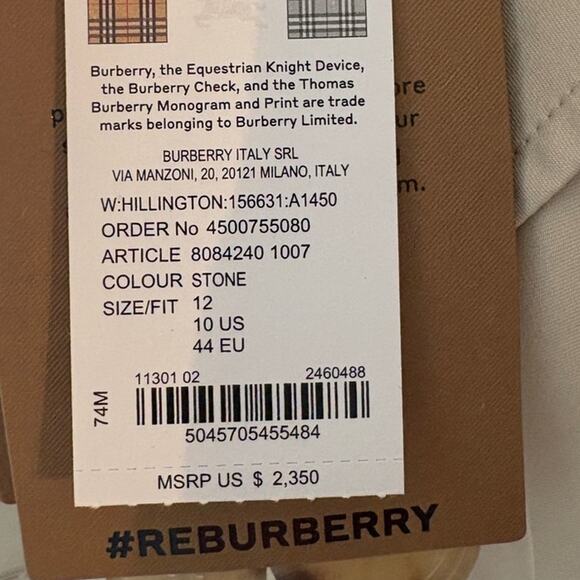 Burberry Classic Beige Trench Coat NWT US4 $2350 - Picture 7 of 11